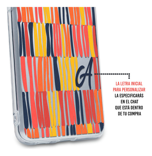 Funda Para Huawei Para Mujer Rayas Pintura Con Tu Inicial