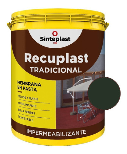 Recuplast Tradicional Membrana Pasta Imperm Techos/muros 1lt Color Cemento