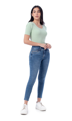 Pantalon Cargo Denim Stretch Pionier Dezzy Mujer