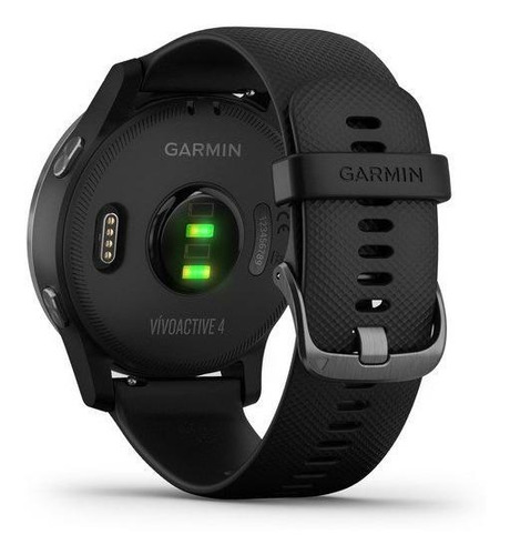 Imagen 2 de 4 de Smartwatch Garmin Vívoactive Vívoactive 4 1.3" caja 45mm de polímero reforzado con fibra black, malla black de silicona y bisel slate de acero inoxidable