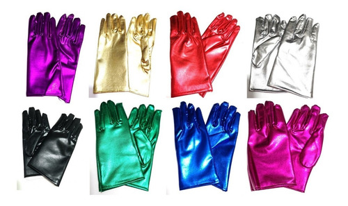 Imagen 2 de 2 de Guantes Latex Vinpiel Metalizados Vinipiel Unitalla Largo