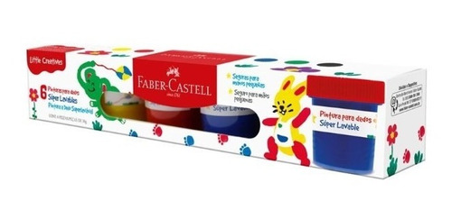 Pintura Para Dedos X6 - Faber-castell - Preescolar 