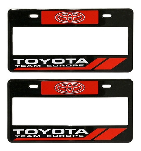 Juego Marcos Portaplacas  Porta Placa Toyota Ancho 