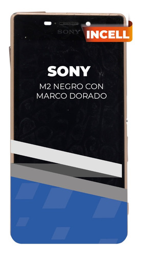 Lcd Para Sony M2 Con Marco Dorado