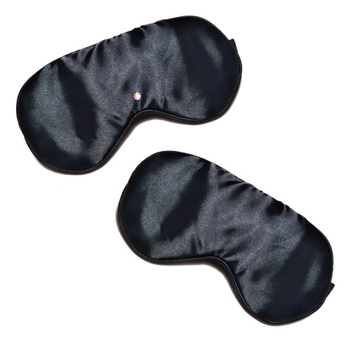 Antifaz Resorte Ajustable, Tela Suave. Cómodo. Regalo Mamá Negro Dulces Sueños