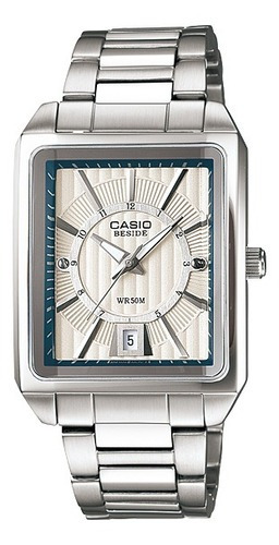 Reloj Casio Hombre Beside Bem-120d-7a Sumergible Color de la malla Acero inoxidable Color del bisel Acero Color del fondo Negro