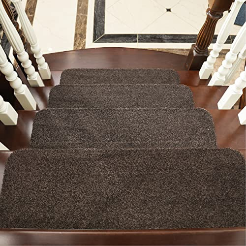 Alfombras Para Escalera Antidesliz 22x71cm Marron X 15u.