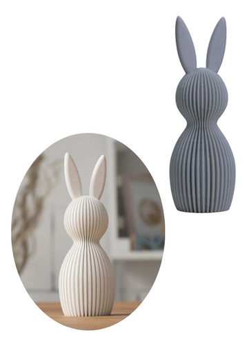 Coelho Decorativo Páscoa Enfeite - 3d Branco