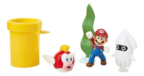 Juguete Super Mario Bros. Diorama Submarino.