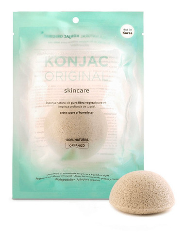 Konjac Esponja Facial Con Fina Arcilla Verde