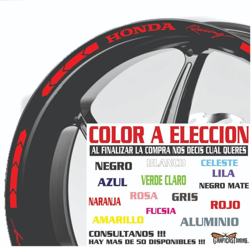 Imagen 9 de 10 de Calcos Honda Llantas + Regalo - 00150 Graficastuning