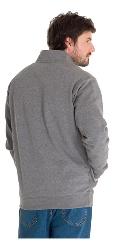 Polerón Midweight Quarter Zip Hombre Gris Cat