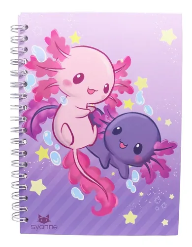 comprar Syanne Libreta Sketchbook Hoja Blanca Ajolote Axolotl Kawaii