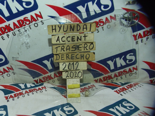 Vidrio Trasero Derecho Hyundai Accent Rb 2012-2020