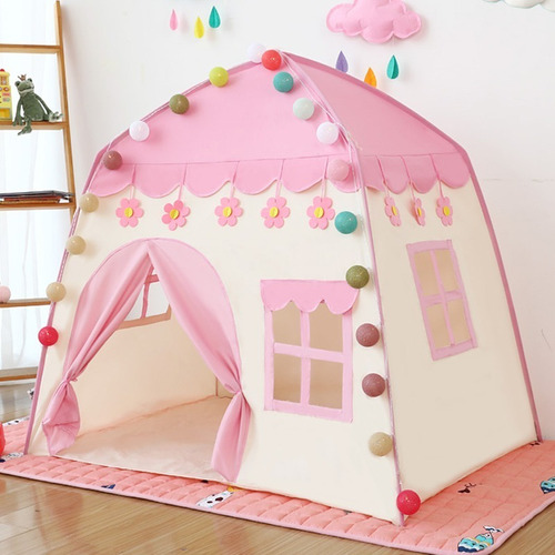 Imagen 3 de 8 de Casa De Niñas Castillo Princesa Juguete Interior Tienda
