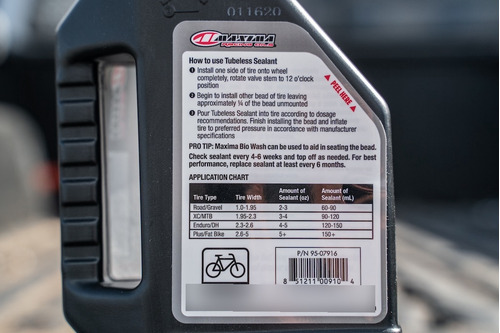 Sellador Para Cubiertas Bicicletas Máxima Tubeless Sealant