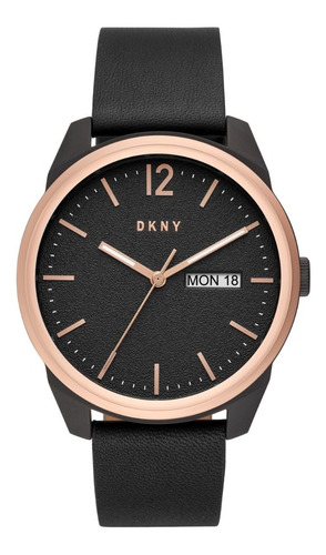 Reloj Caballero Dkny Ny1605 Color Negro De Piel