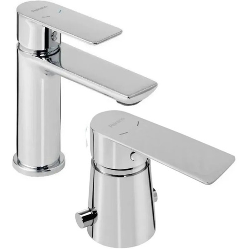 Imagen 1 de 5 de Juego Griferia Lavatorio + Bidet Monocomando Peirano Vera