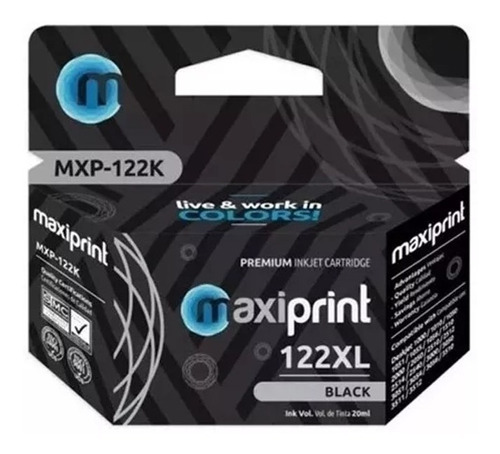 Cartucho De Tinta Compatible Hp 122 Xl Negro Ch563he