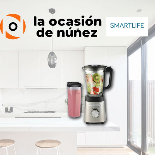 Imagen 4 de 7 de Licuadora Smartilife Jarra Vidrio 1000w 1,75l Picahielo Vaso
