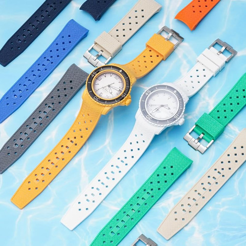 Malla Para Reloj Con Hebilla Para Blancpain X Swatch-azul