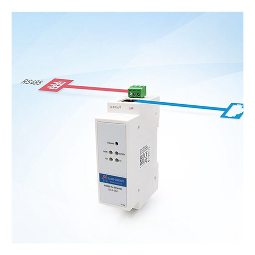 Servidor Rs485 Serial Usr-dr302 Din Rail Para Ethernet Tcp I
