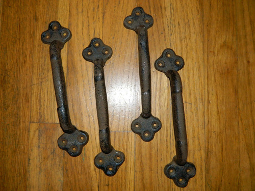 Set-4 Lot Deal~9   Iron Garden Gate Handles Barn Door Draw