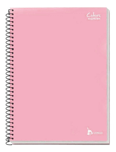 Caderno Universitário Espiral 200fls Pastel Cor Rosa