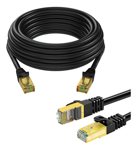 20 Metros Cable Red Plano Categoria 6 Cat6 Rj45 Utp Ethernet