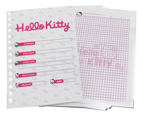 Cuaderno A5 Block Cuadriculado Hello Kitty