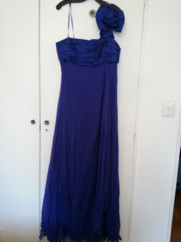 Vestido De Fiesta Azul Francia En Gasa T 14 Americano Import