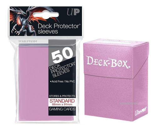 Protectores X50 + Deck Box Ultra Pro Rosa Magic Pokemon