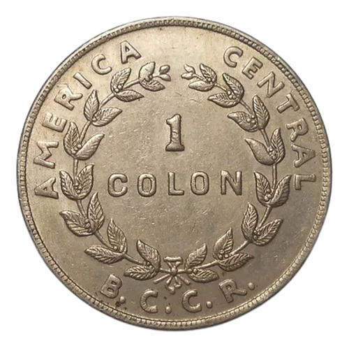 Costa Rica Moneda De 1 Colon 1961 Km#186.1a  Única Fecha Unc