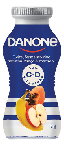 Iogurte Integral Vitamina de Frutas Danone Frasco 170g