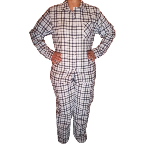 Conjunto De Pijama Dama Franela Tipo Escoces De Moda