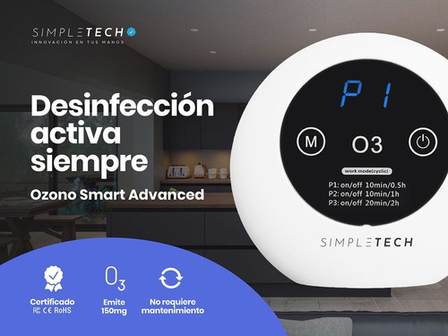 Imagen 3 de 7 de Deshumidificador Ozonizador Ideal Ambientes 75mts2 200mts3