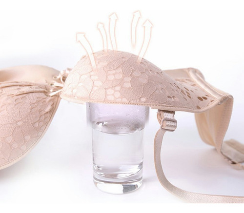 ` Brasier Push Up Strapless Invisible Bra 2piezas