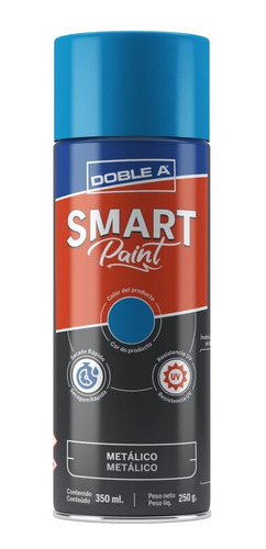 Pintura Aerosol Doble A 350ml Azul Metálico Secado Rapido