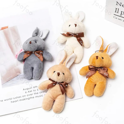 10 Llaveros De Moda Ositos Conejo Peluche Manualidade Foofoo Marrón