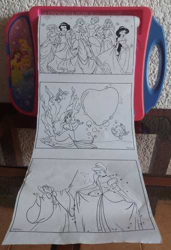  Disney Princesa Pizarra De Dibujo Con Rodillo -vintage