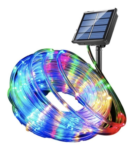 Manguera Solar De 5 Mts En Luz Multicolor Fija-intermitente