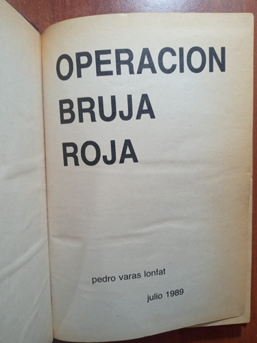 Operación Bruja Roja Novela Proceso Político, Chile 1983-89