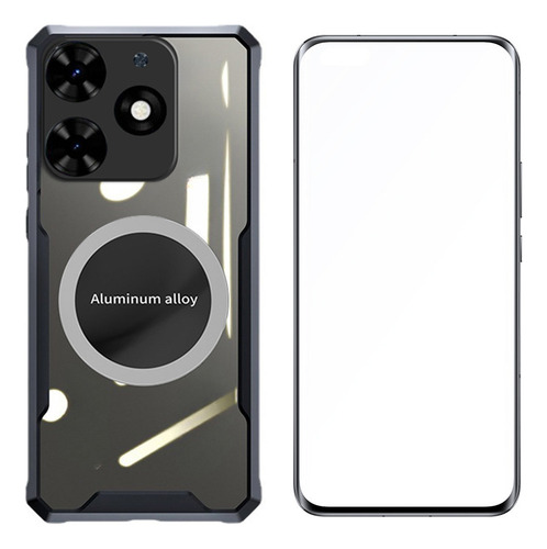 Capa Para Tecno Spark 20c Pro Go 2024 4g Patch Com Magnet+