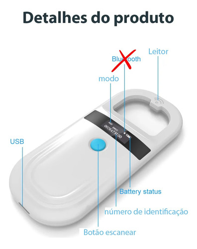 Lector Recargable Universal Con Microchip Para Identificació