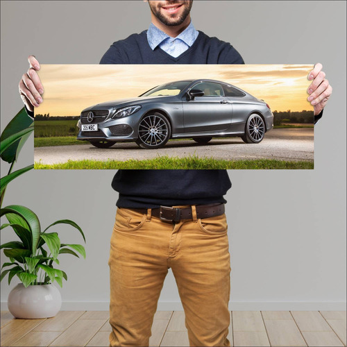 Cuadro 30x80cm Auto 2016 Mercedes Amg C 43 Coupe 544