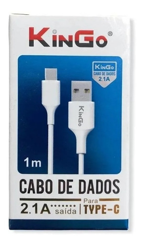 5 Cabos De Dados Carga Kingo Original Type Tipo C 2.1a Nfe