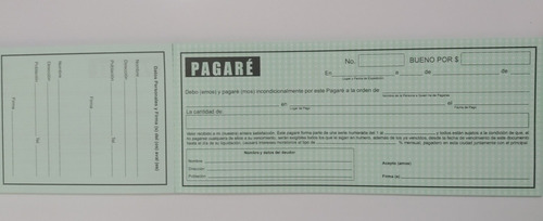 Block Pagare 1/3 De Carta - 100 Hojas (4 Pzas)