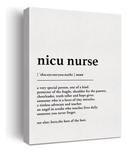 Lexsivo Nicu Definición De Enfermera Impresión Lienzo Arte D
