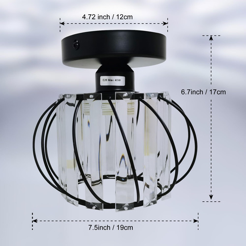 Asmymhd Candeliers Mini Luces De Techo De Cristal Accesorios