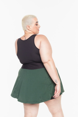 Imagem 4 de 10 de Shorts Saia Plus Size Esther Wonder Size Emana® Verde